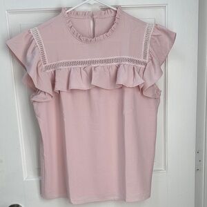 Pink Ruffled Women's Top